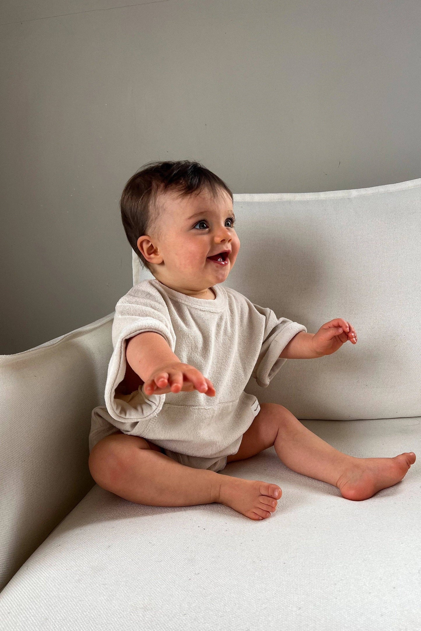 Mini Terry Romper: Clay {All Fenix}