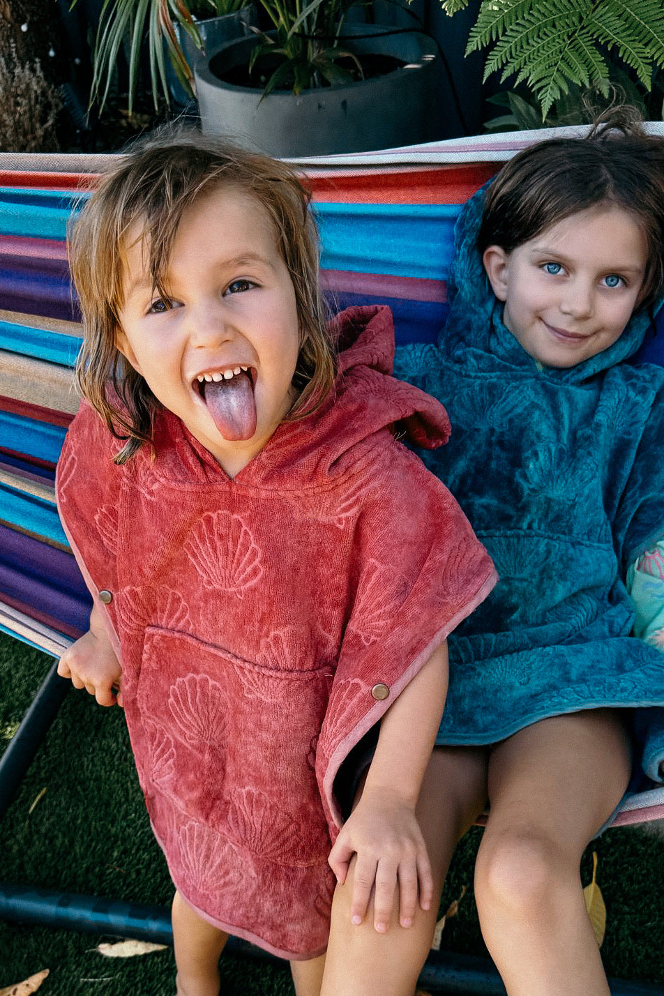 Fuschia Luxe Hooded Beach Towel Poncho