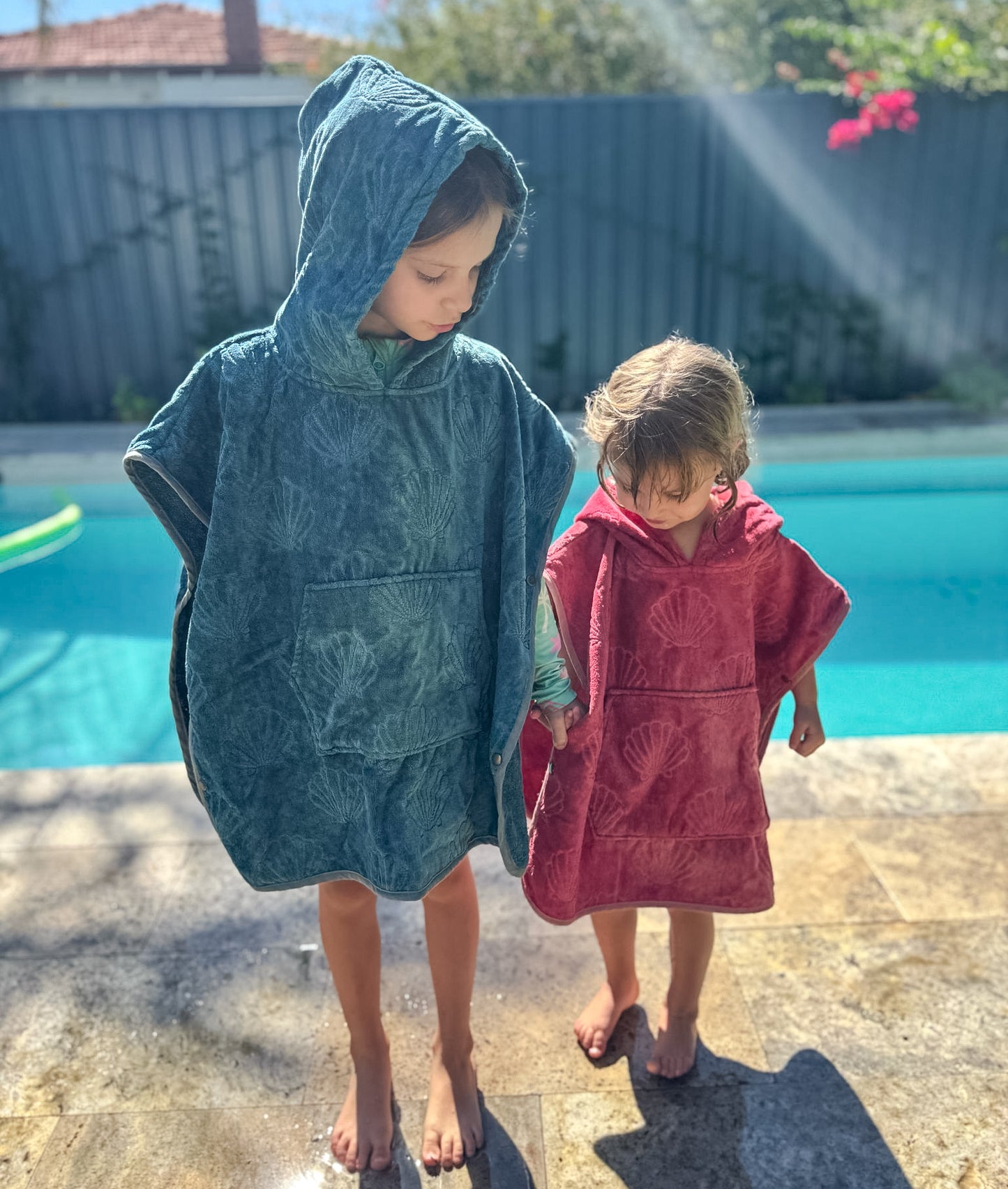 Fuschia Luxe Hooded Beach Towel Poncho