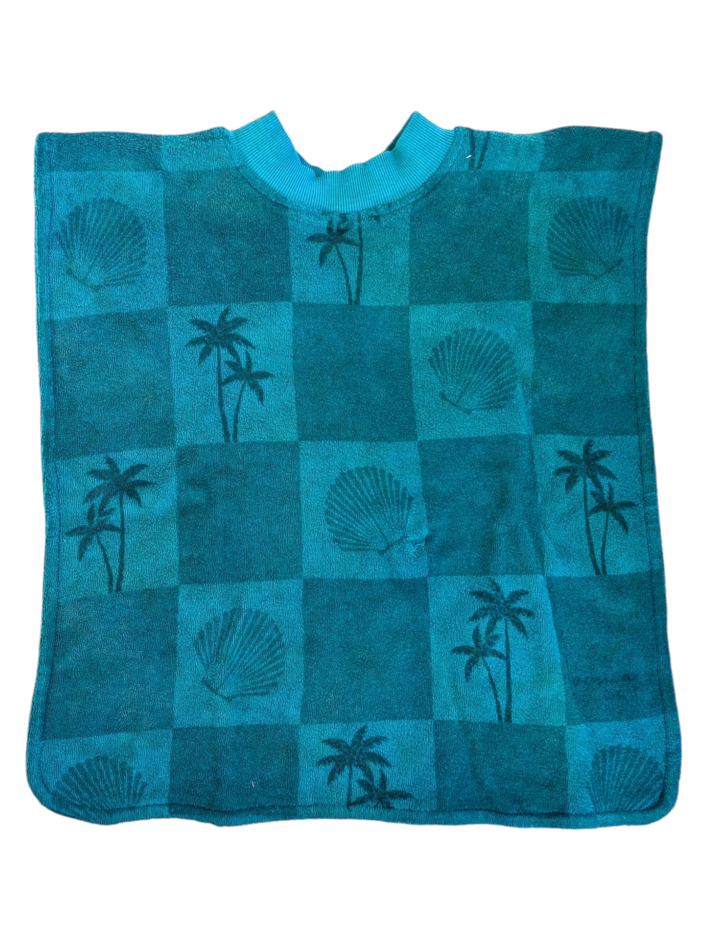 REVERSIBLE Teal Palms Full Length Towel Bib