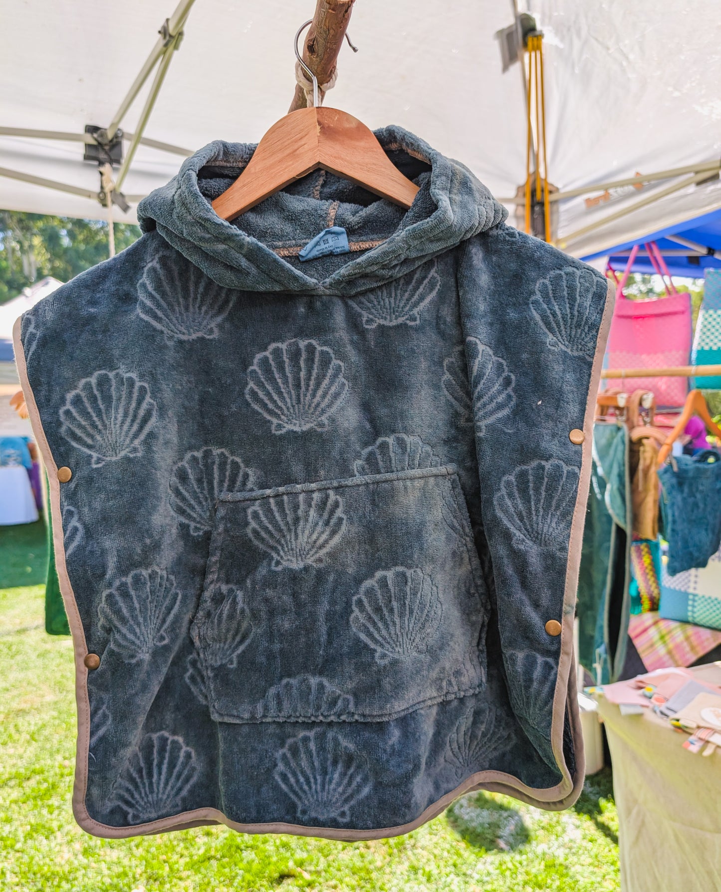 Indigo Luxe Hooded Beach Towel Poncho