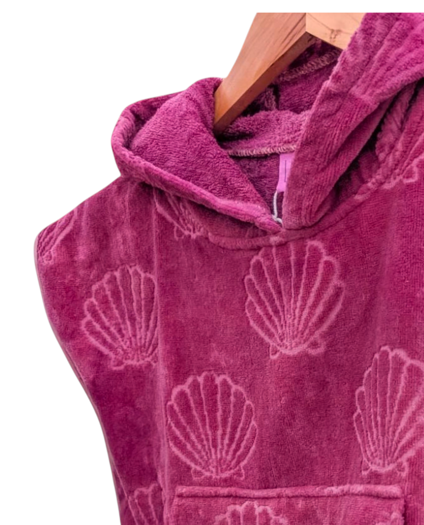 Fuschia Luxe Hooded Beach Towel Poncho