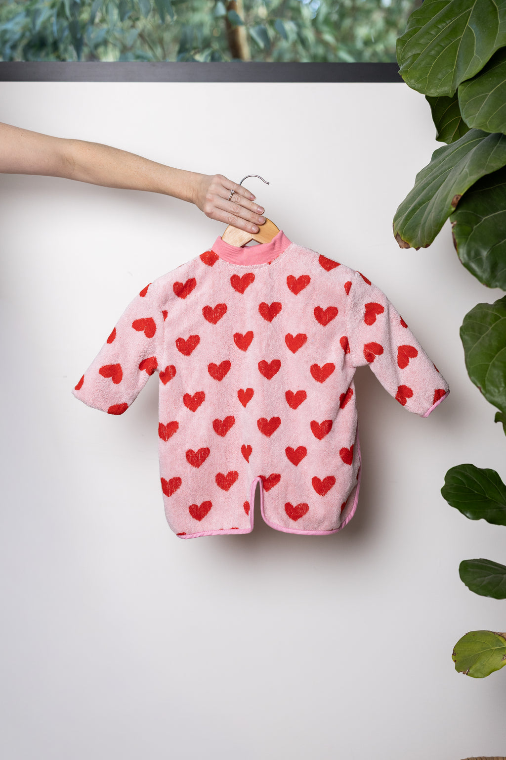 TerryTotsTM Long Sleeve - Pink Hearts