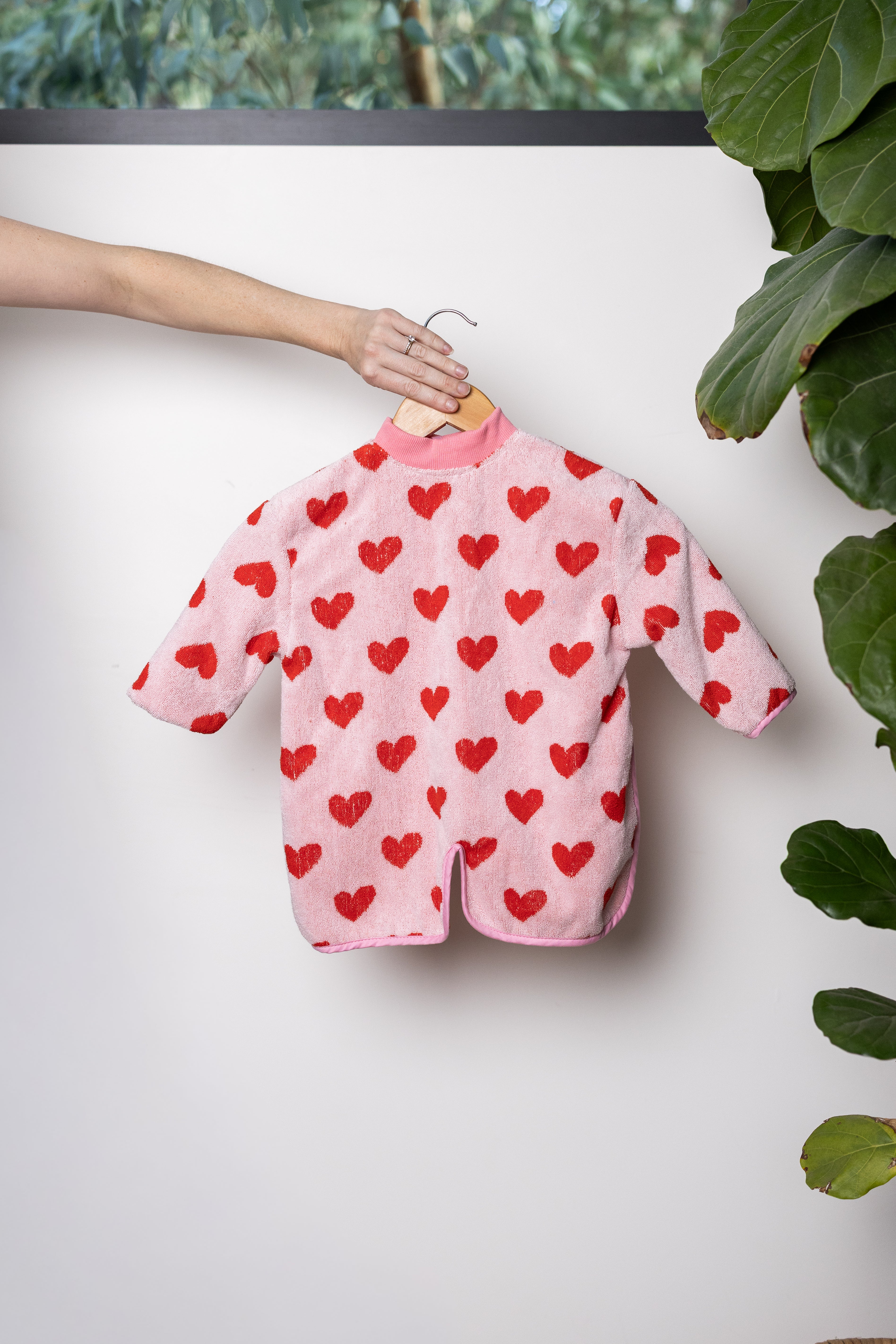 TerryTotsTM Long Sleeve - Pink Hearts