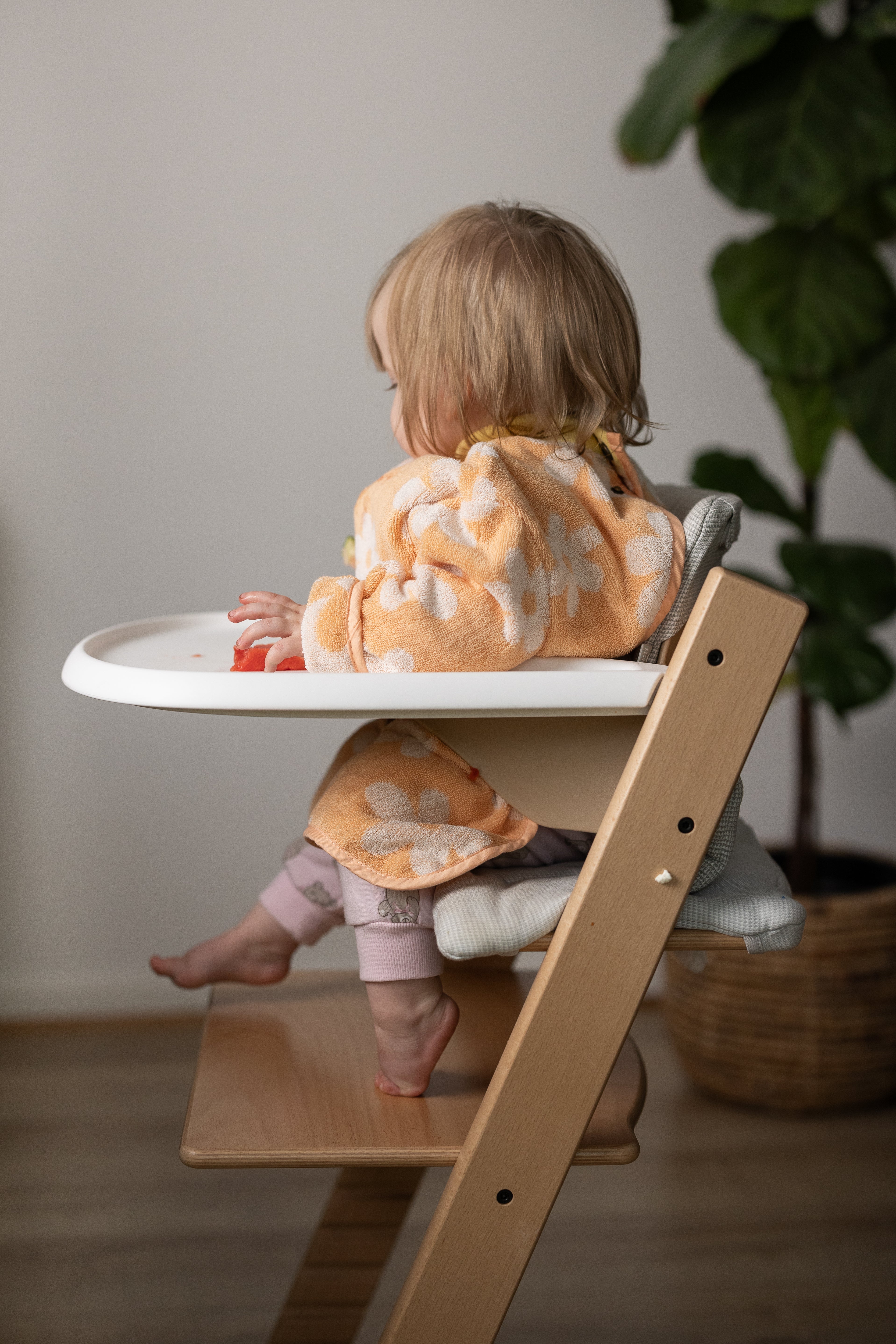 TerryTotsTM Long Sleeve Towel Bib - Daisies