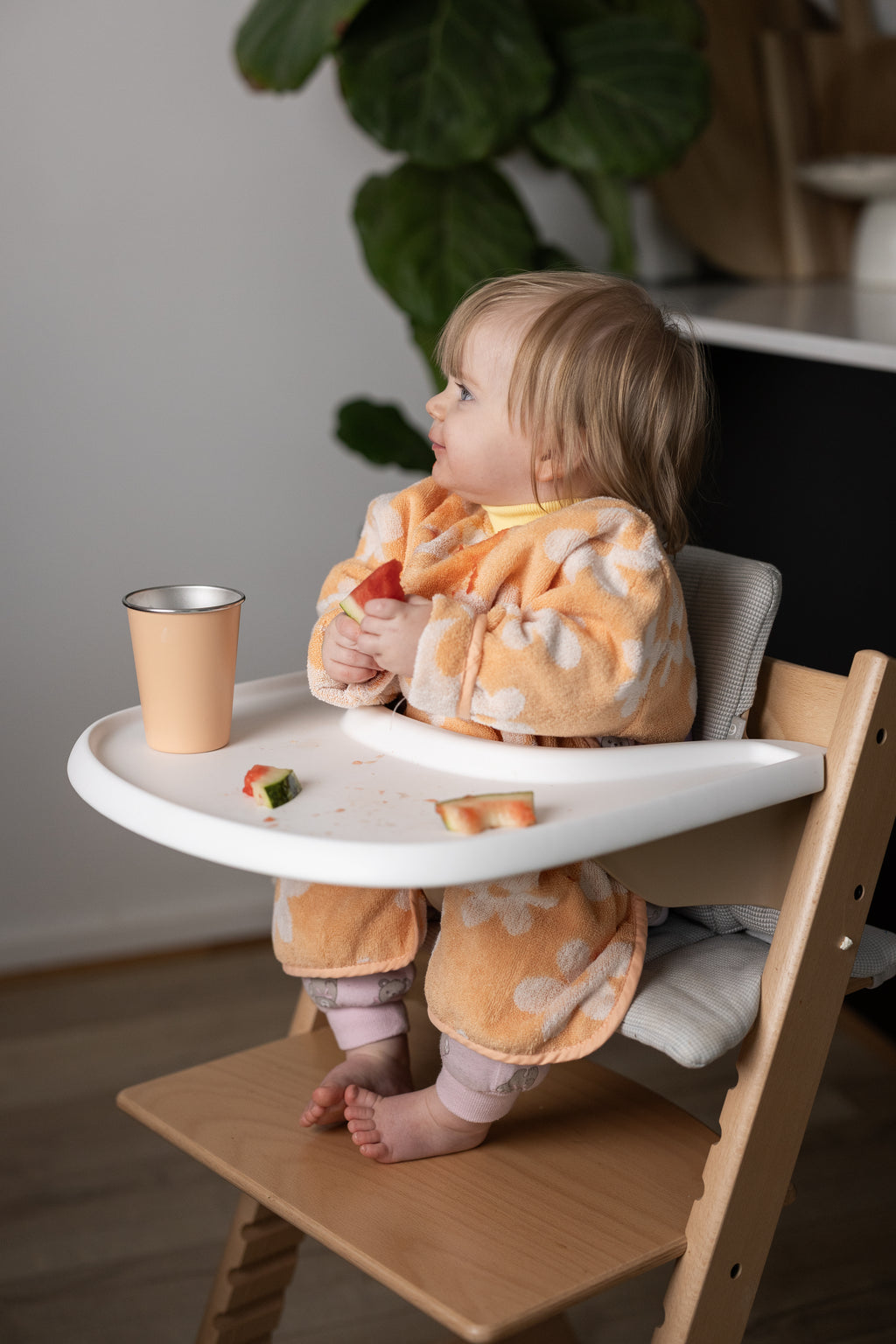 TerryTotsTM Long Sleeve Towel Bib - Daisies