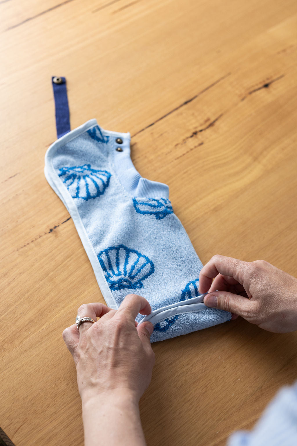 TerryTots™ Travel Bib - Blue Shell