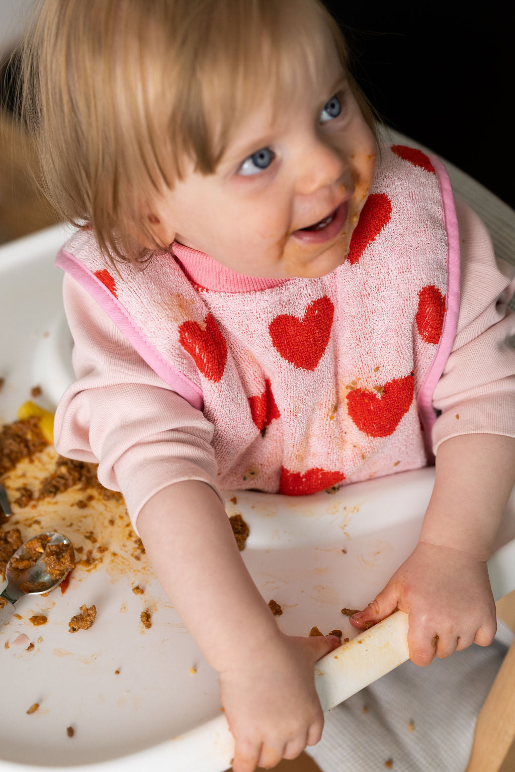 TerryTots™ Travel Bib - Pink Hearts