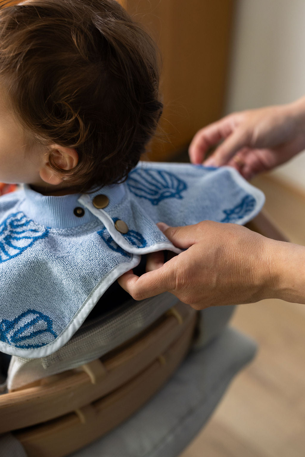 TerryTots™ Mealtime Bib - Blue Shell