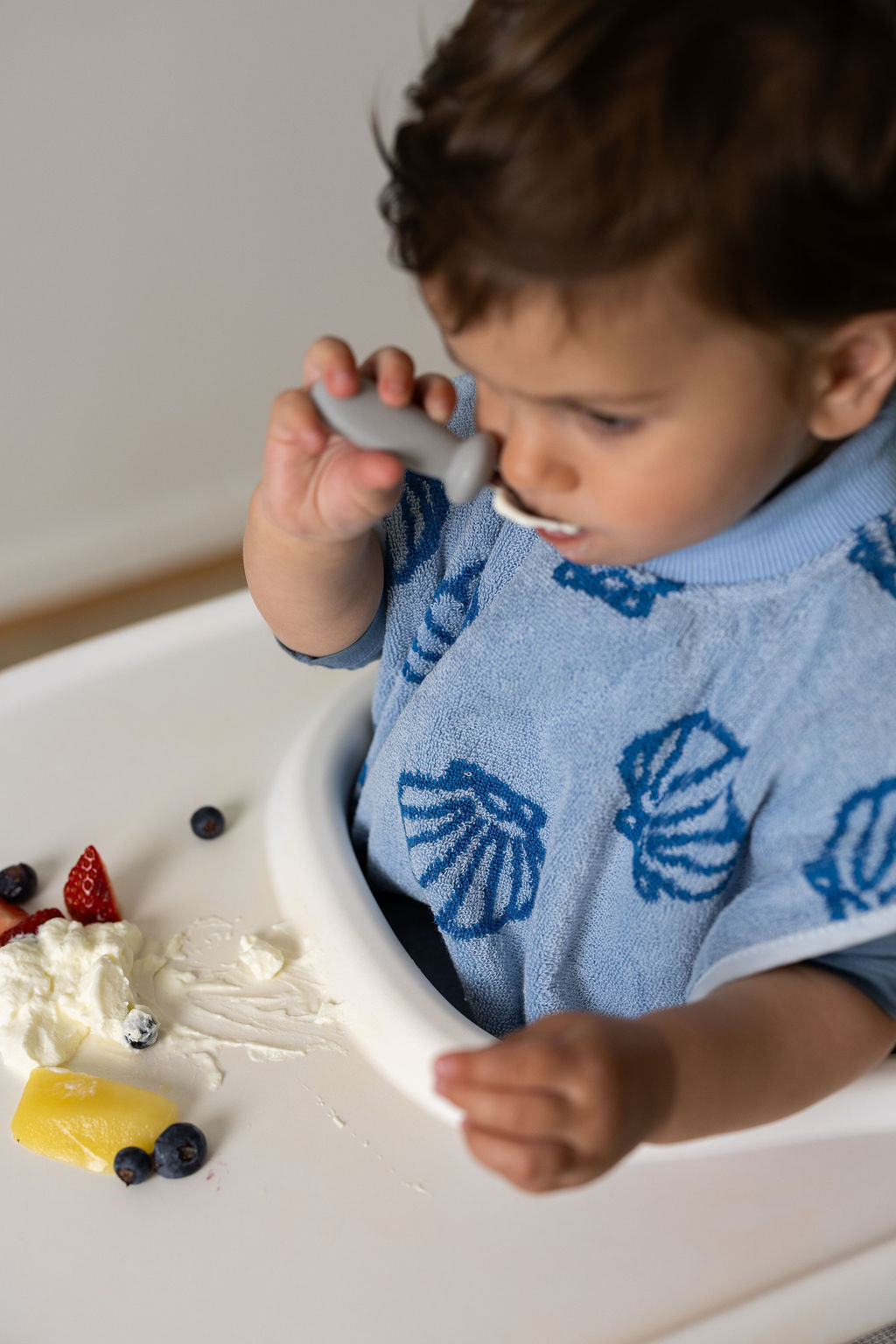 TerryTots™ Mealtime Bib - Blue Shell