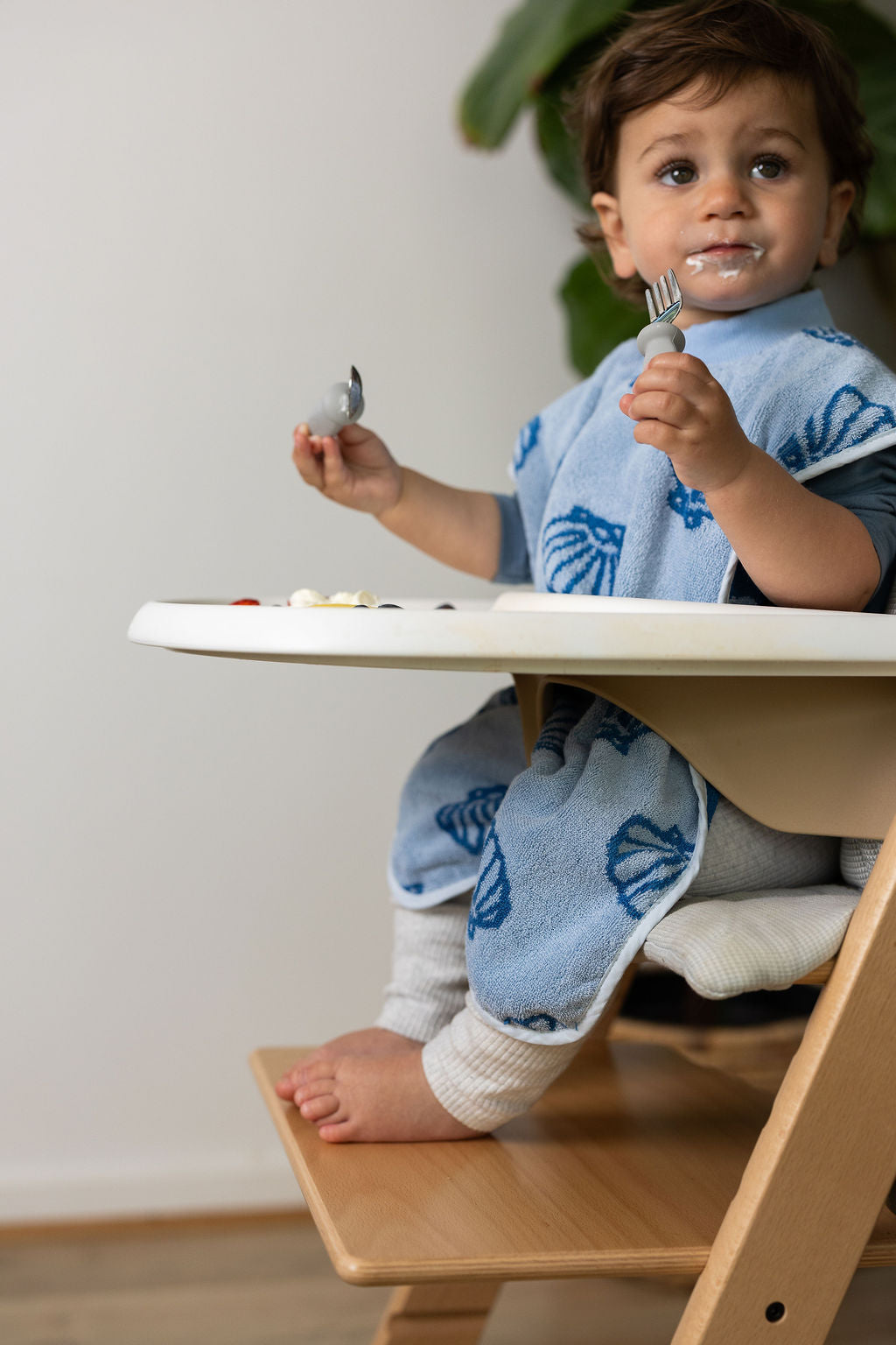 TerryTots™ Mealtime Bib - Blue Shell
