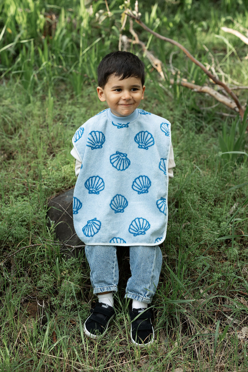 TerryTots™ Mealtime Bib - Blue Shell