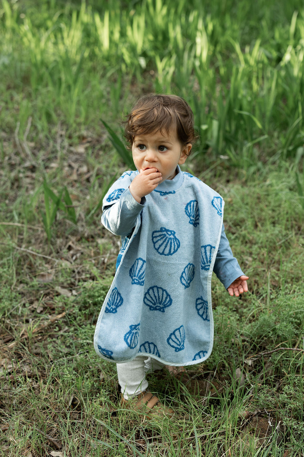 TerryTots™ Mealtime Bib - Blue Shell