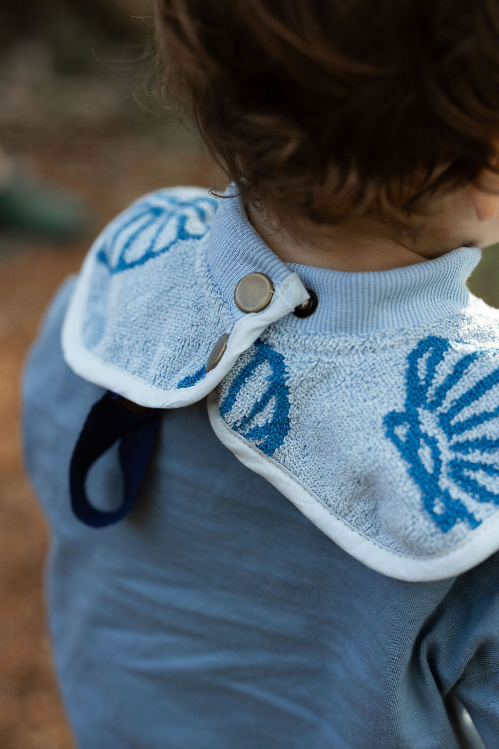 TerryTots™ Travel Bib - Blue Shell