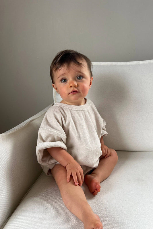 Mini Terry Romper: Clay {All Fenix}