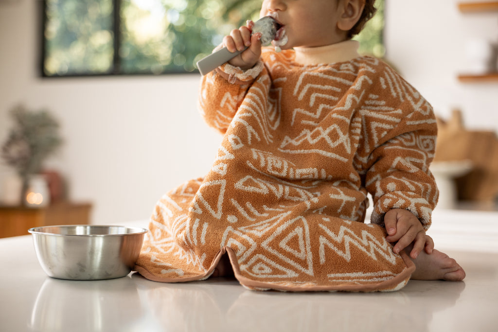 TerryTotsTM Long Sleeve Towel Bib - Aztec