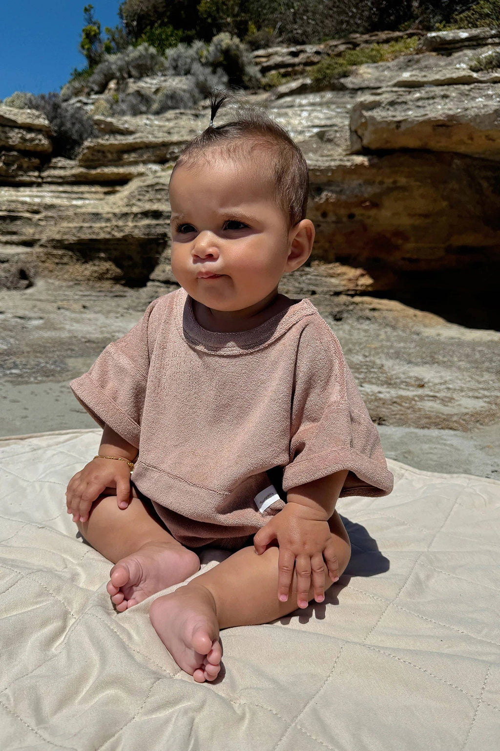 Mini Terry Romper: Latte {All Fenix}