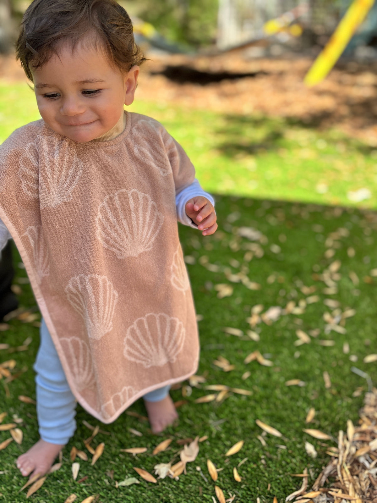 TerryTots™ Mealtime Towel Bib - Seashell