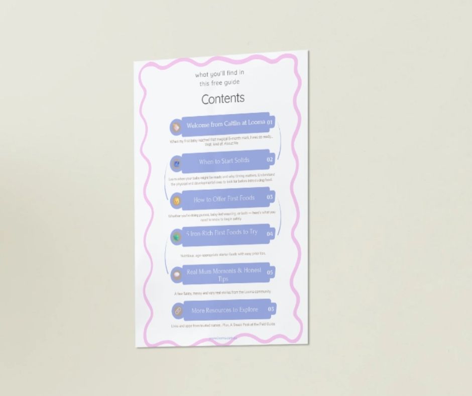 FREE 10 Page First Foods Intro Guide | Starting Solids | Baby Led Weaning Digital Download