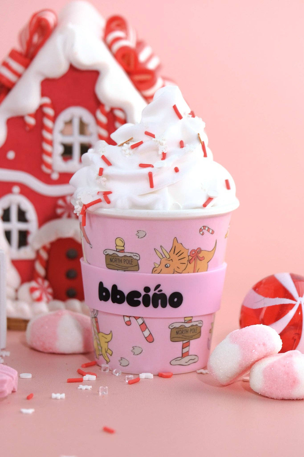 BBCINO Santa’s Little Sipper in Pink - 120ml (CHRISTMAS EDITION)