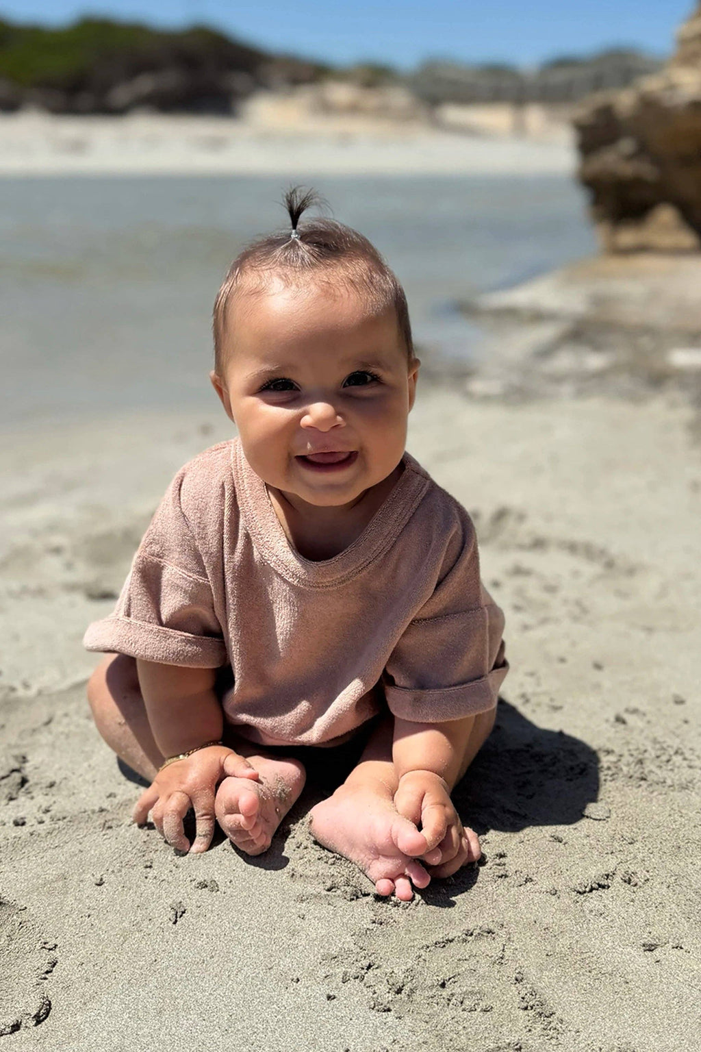 Mini Terry Romper: Latte {All Fenix}