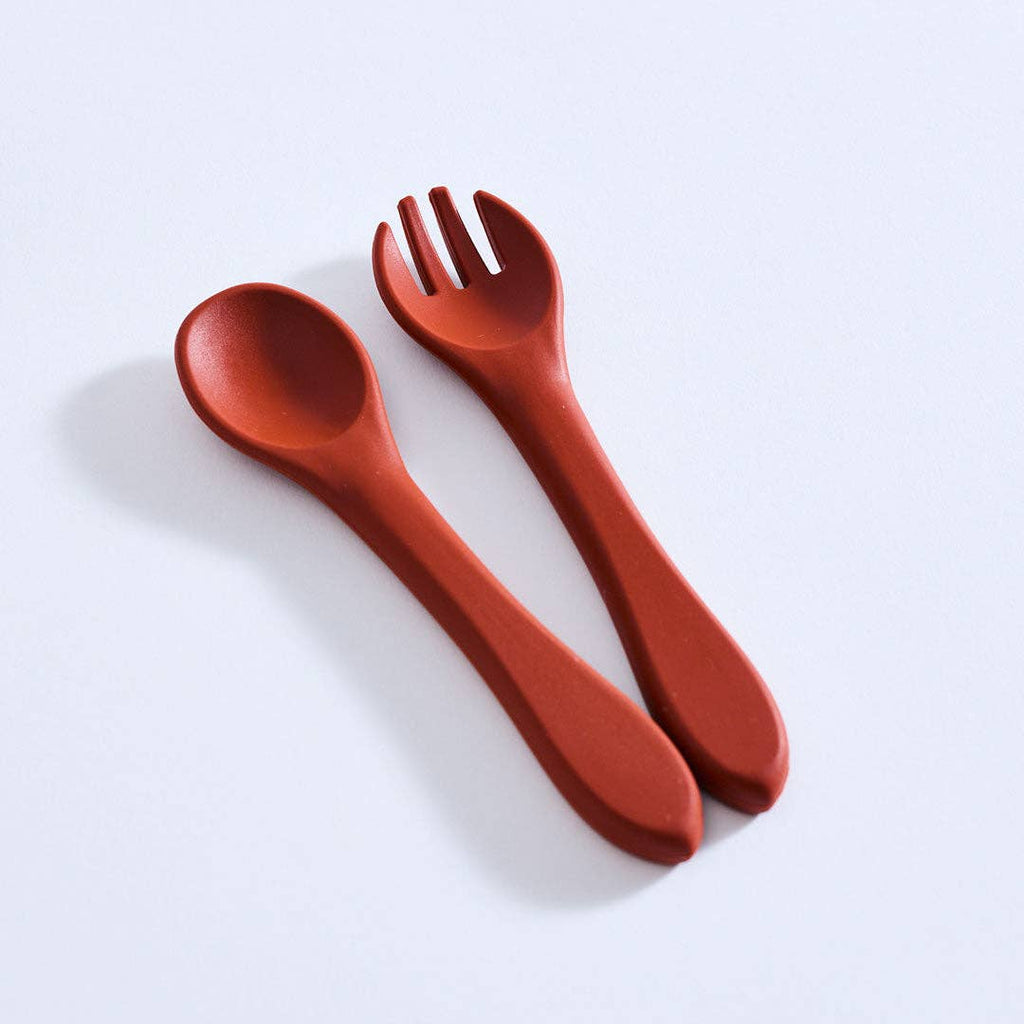 Milk Addict Silicone Spoon And Fork Set