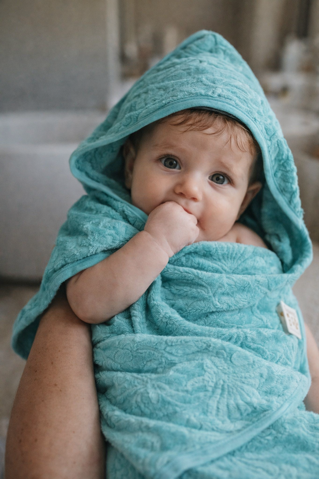 Seafoam Hooded Bath Towel
