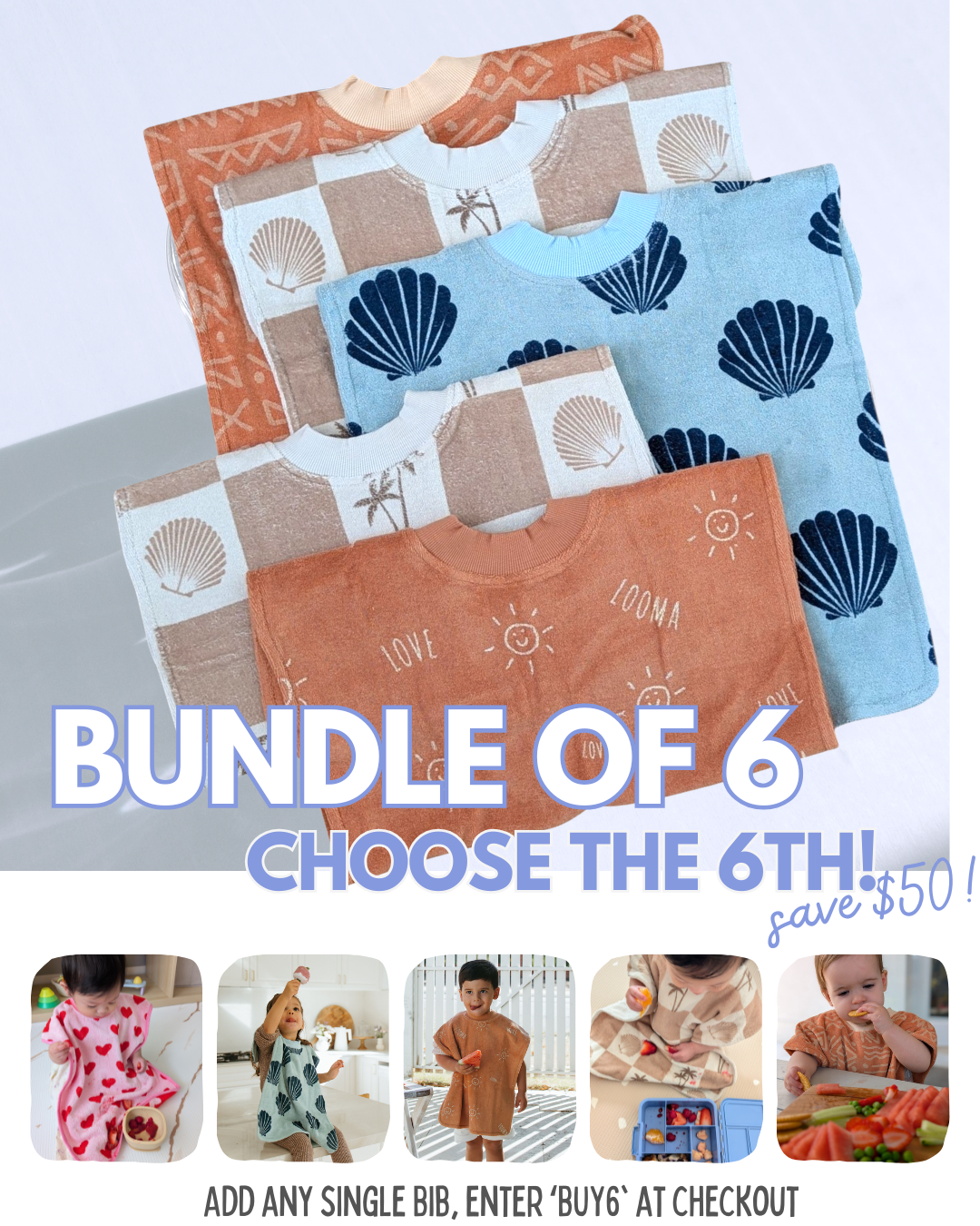 BUNDLE of 6 Choose the 6th Colourway! Save $50!