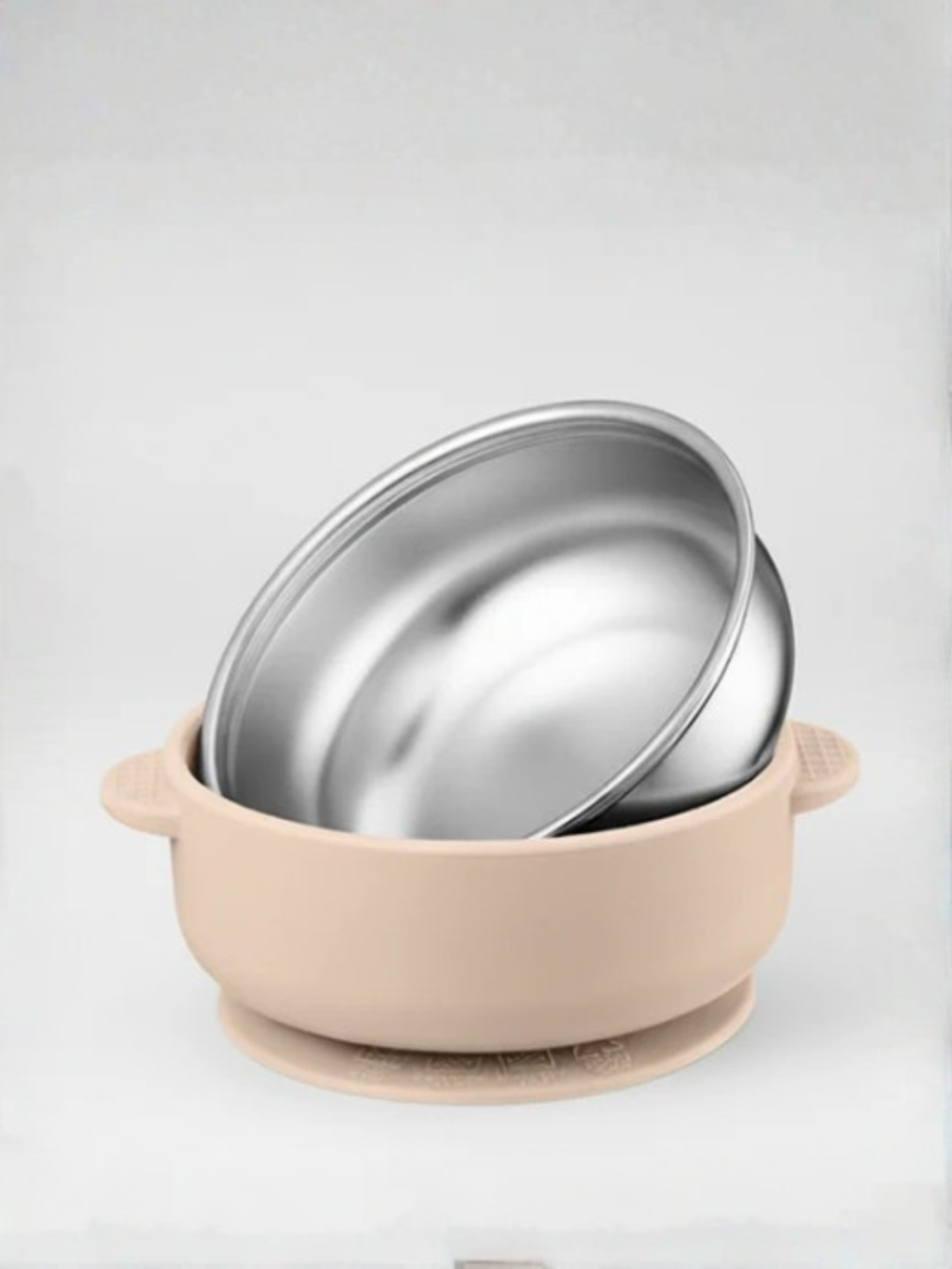 Montessori Mates Stainless Steel Suction Bowl with Lid