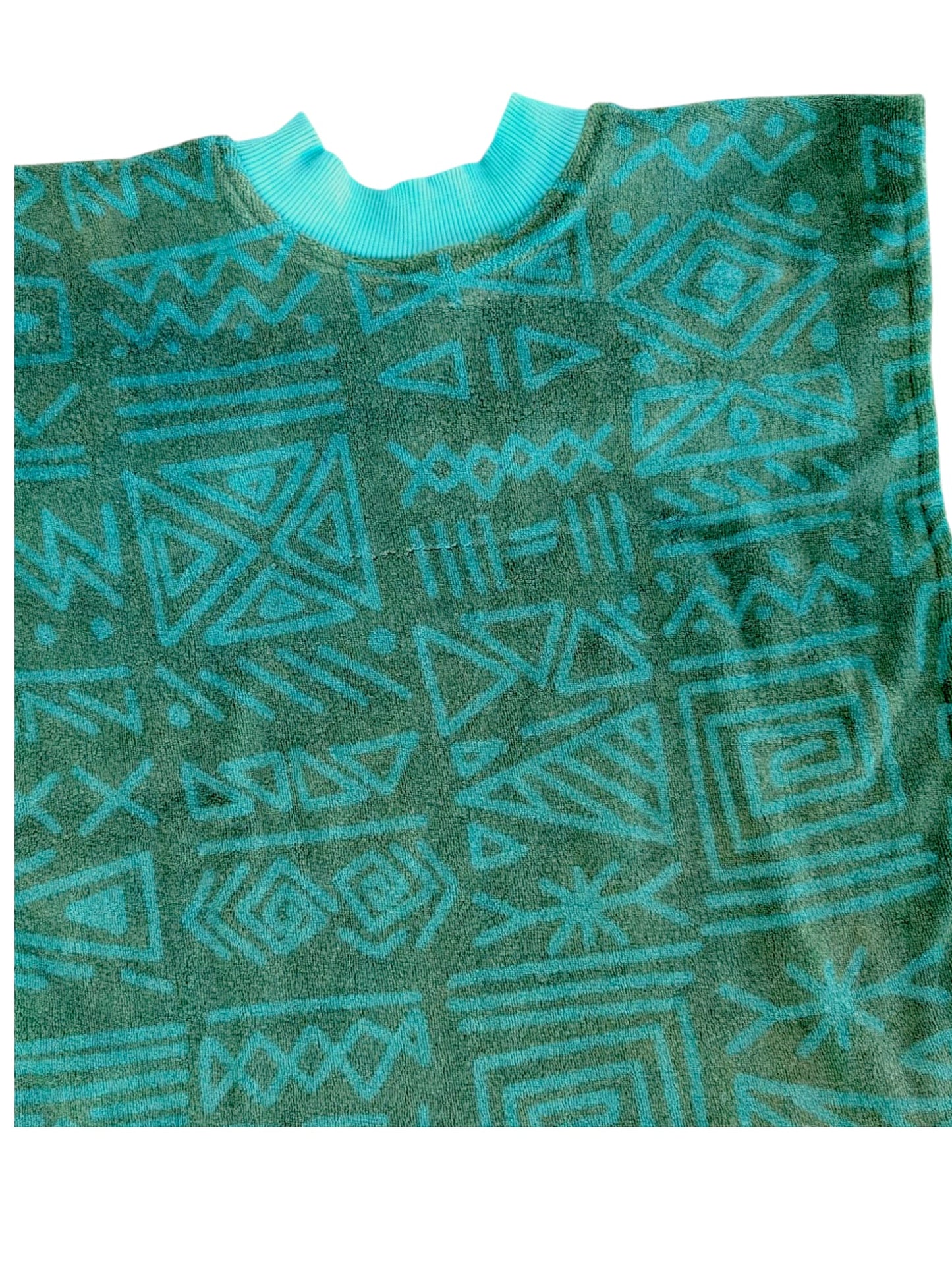REVERSIBLE Green Aztec Full Length Towel Bib