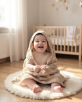 Hooded Bath Towel - Beige Seashells