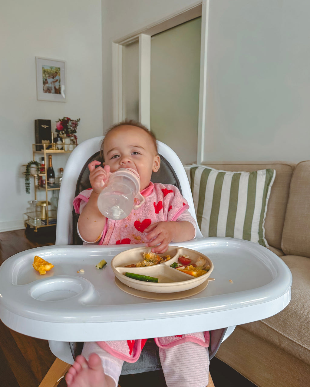 TERRYTOTS Hearts Towel Bib with Buttons