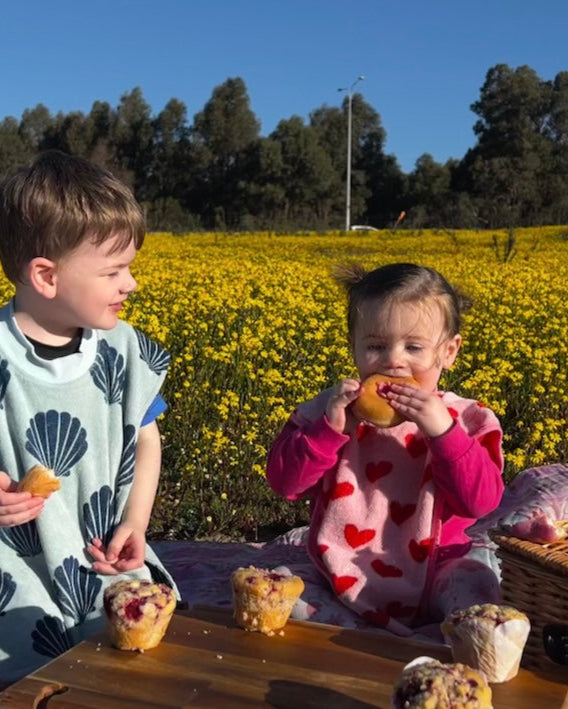 TERRYTOTS Hearts Towel Bib with Buttons