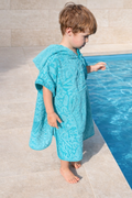 Hooded Towel Poncho S (3-6 Years) - Seafoam