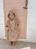 Hooded Towel Poncho XS (0-3 Years) - Beige Shell