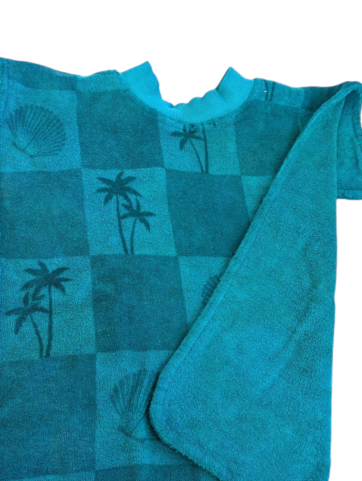 REVERSIBLE Teal Palms Full Length Towel Bib