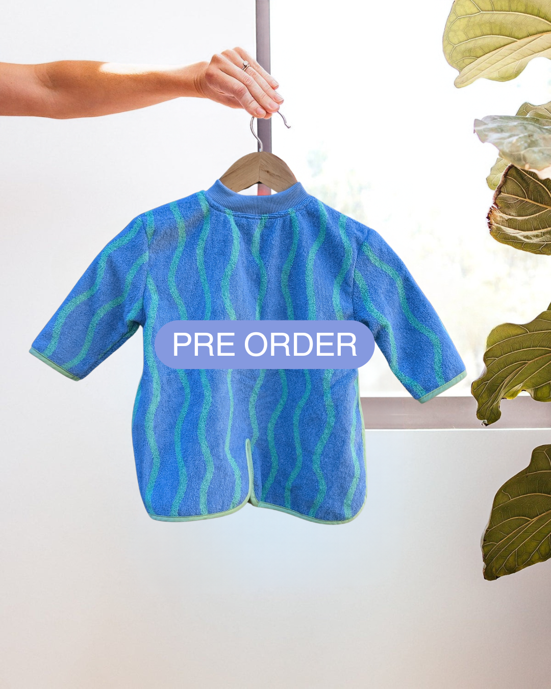 {PRE ORDER} TerryTots Long Sleeve Towel Bib® - Ripple