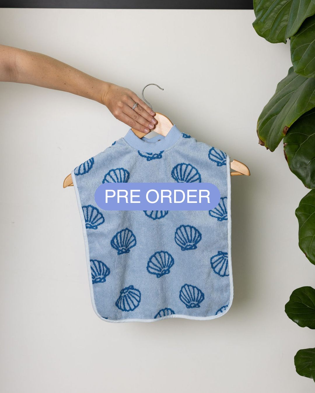 {PRE ORDER} TerryTots™ Mealtime Bib - Blue Shell