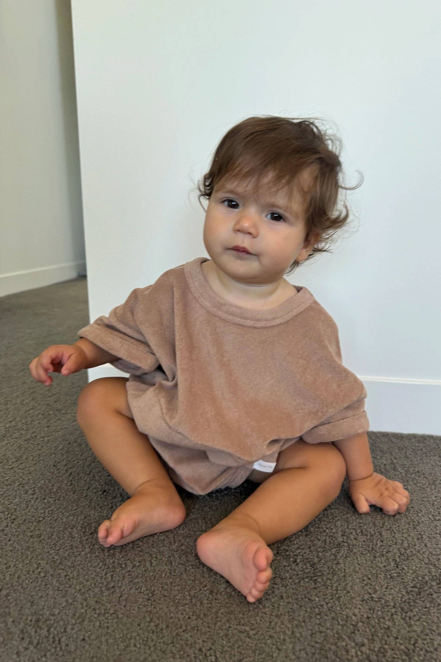 Mini Terry Romper: Latte {All Fenix}