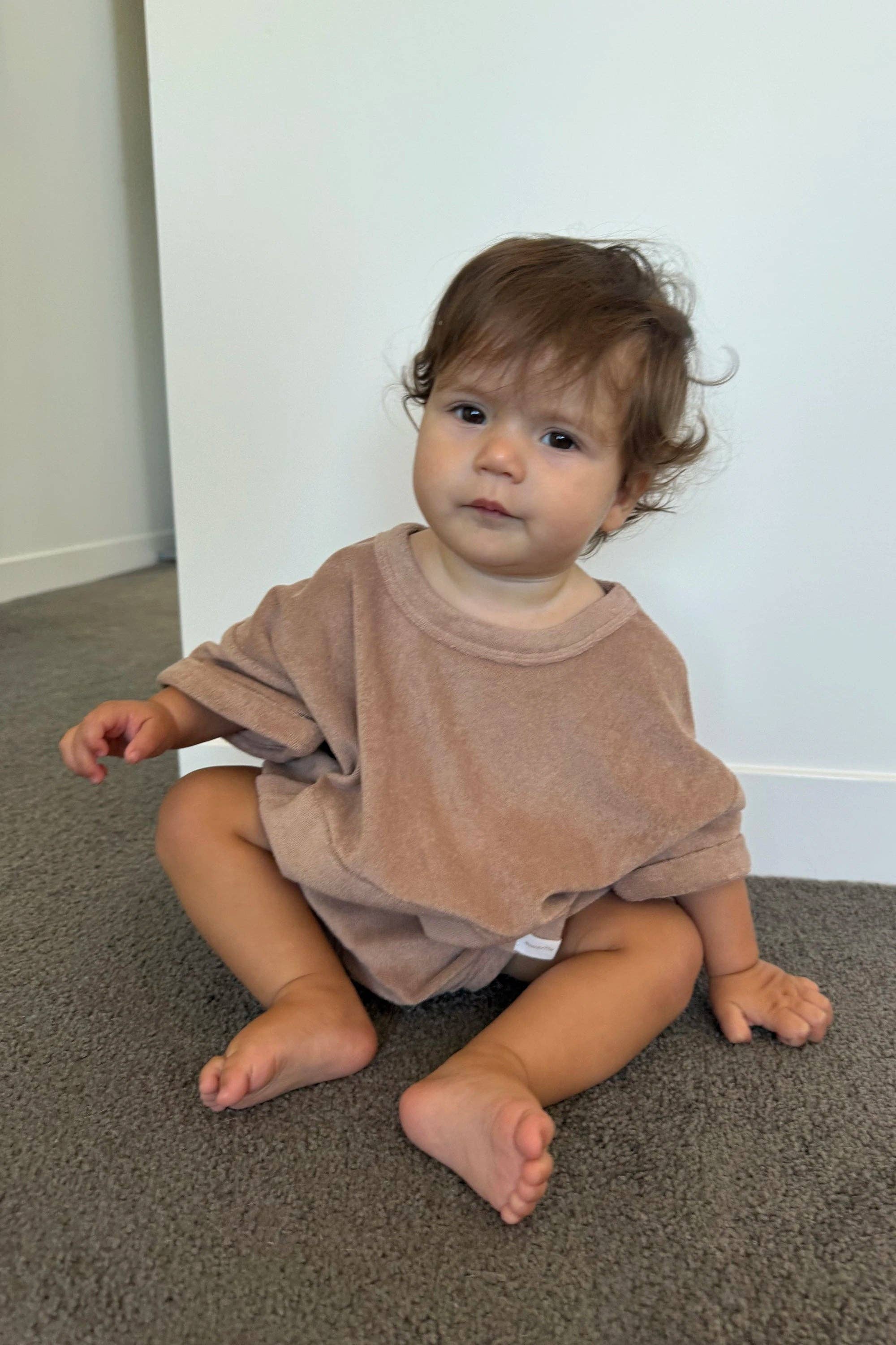 Mini Terry Romper: Latte {All Fenix}
