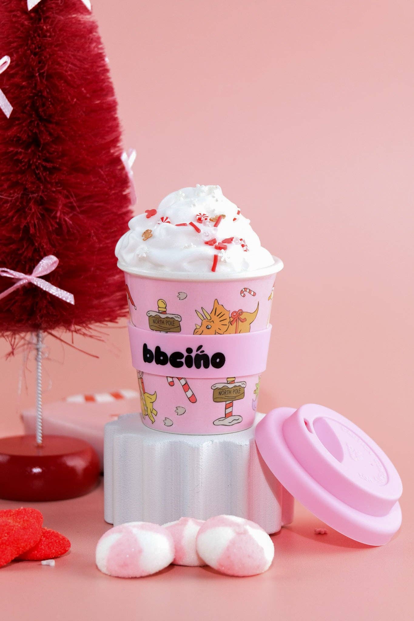 BBCINO Santa’s Little Sipper in Pink - 120ml (CHRISTMAS EDITION)