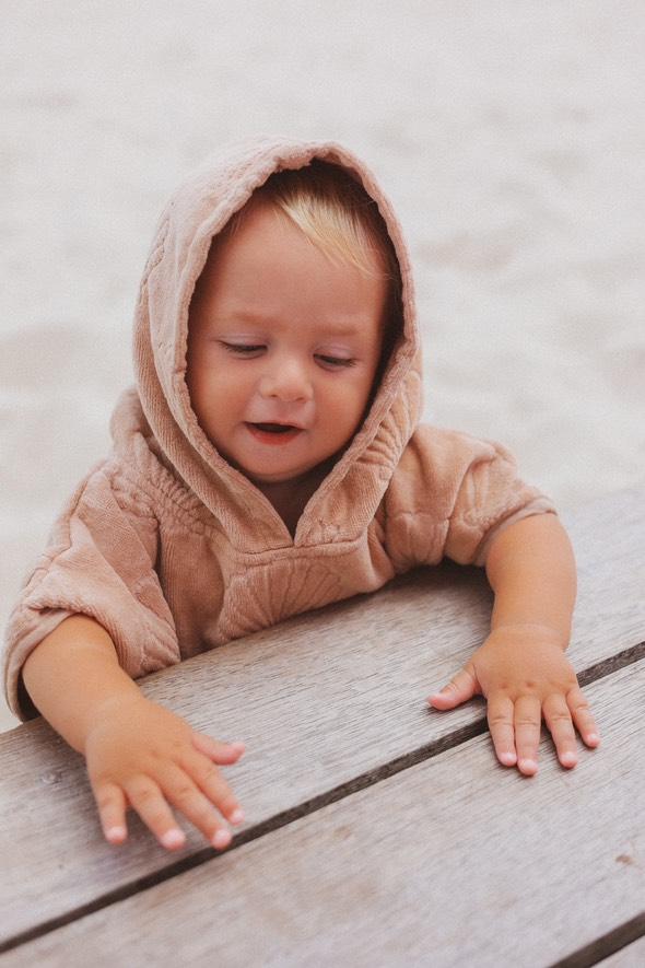 beige luxe seashells hooded beach towel best baby shower present sustainable beige neutral