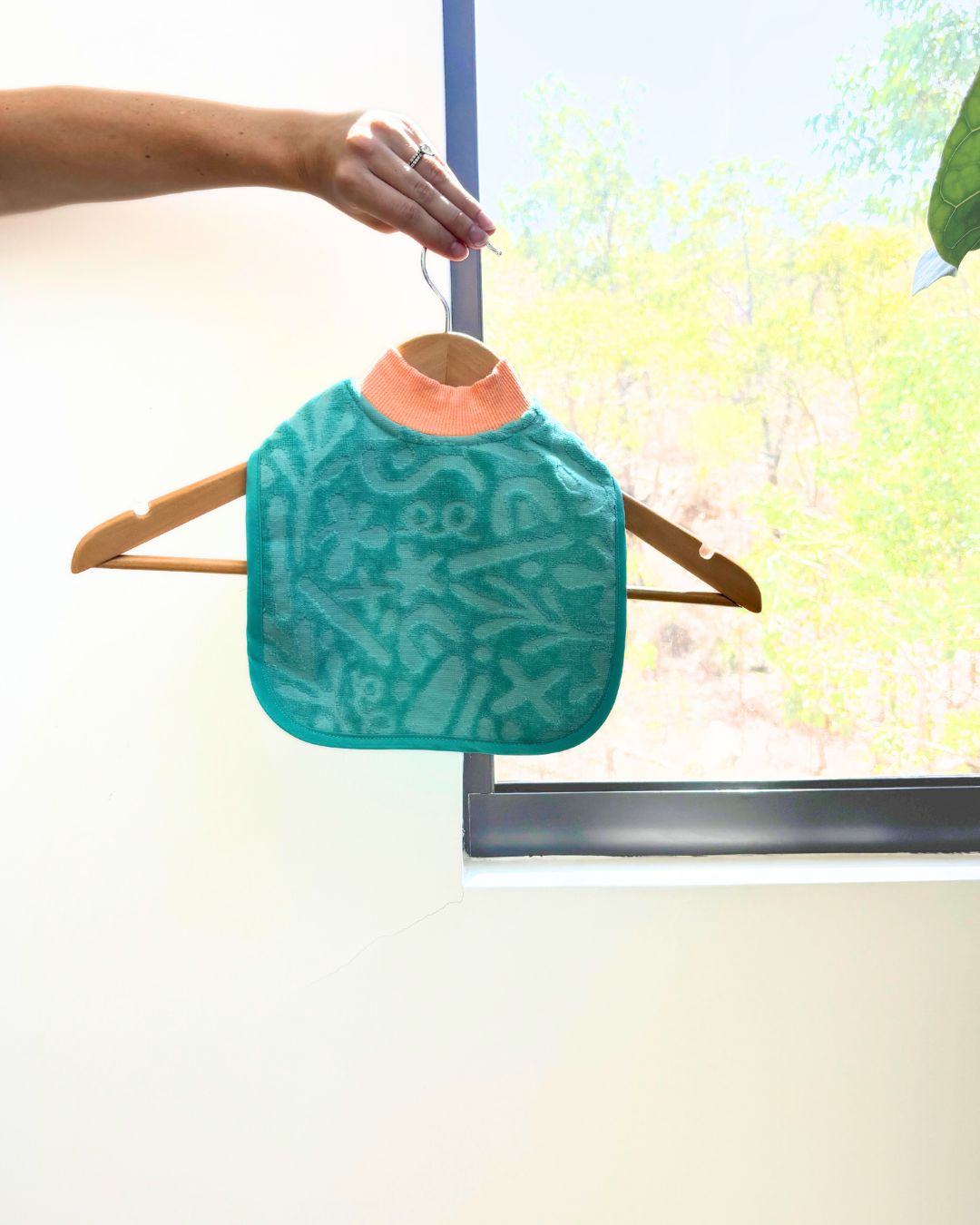 Dribble/Travel Towel Bib - Seafoam