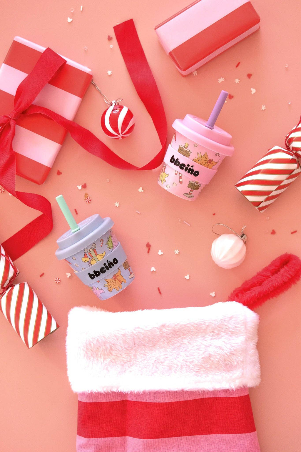 BBCINO Santa’s Little Sipper in Pink - 120ml (CHRISTMAS EDITION)
