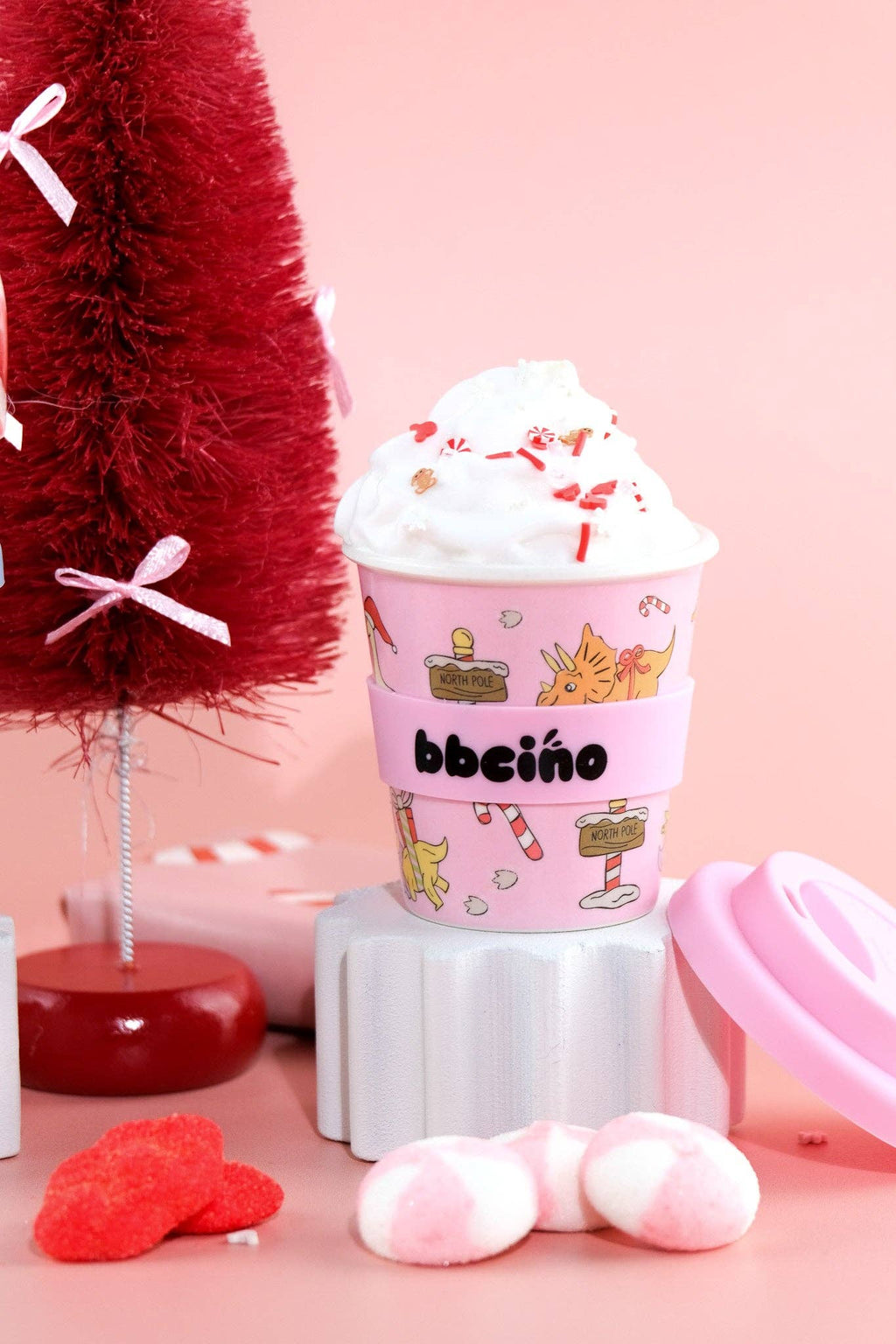 BBCINO Santa’s Little Sipper in Pink - 120ml (CHRISTMAS EDITION)