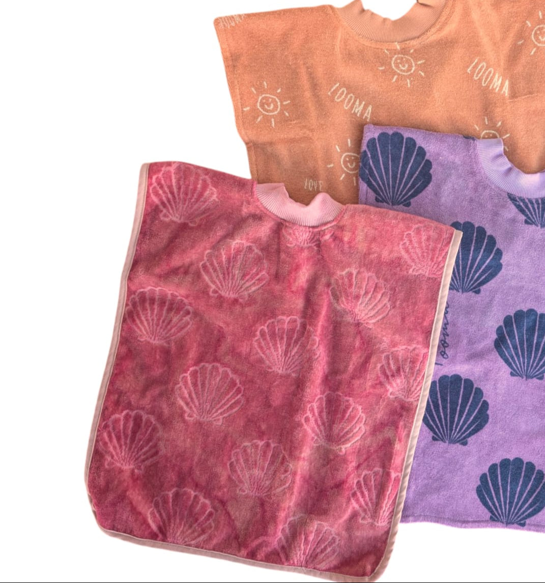 LUXE Hot Pink TerryTots Towel Bib with buttons