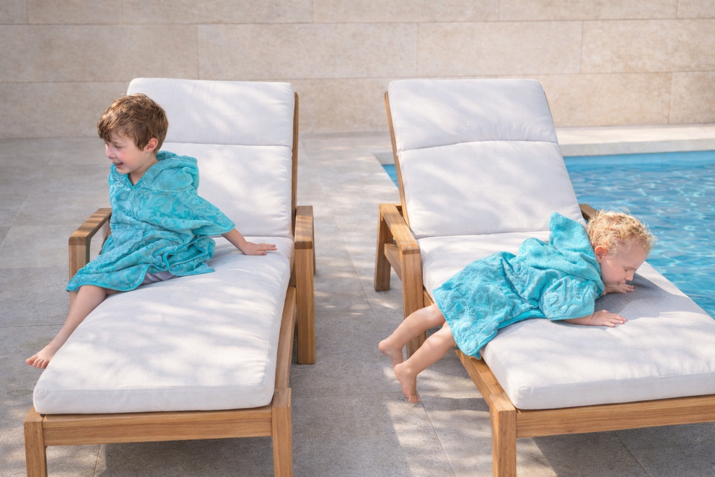 Hooded Towel Poncho XS (0-3 Years) - Seafoam