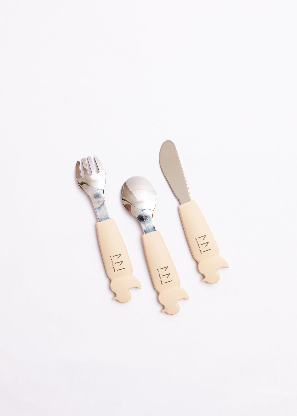 Montessori Mates 3 pcs Stainless Steel Cutlery Set Silicone Handle