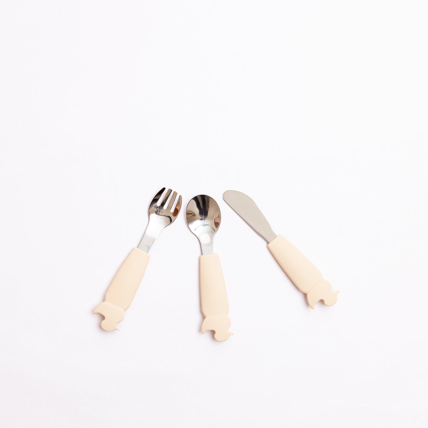 Montessori Mates 3 pcs Stainless Steel Cutlery Set Silicone Handle