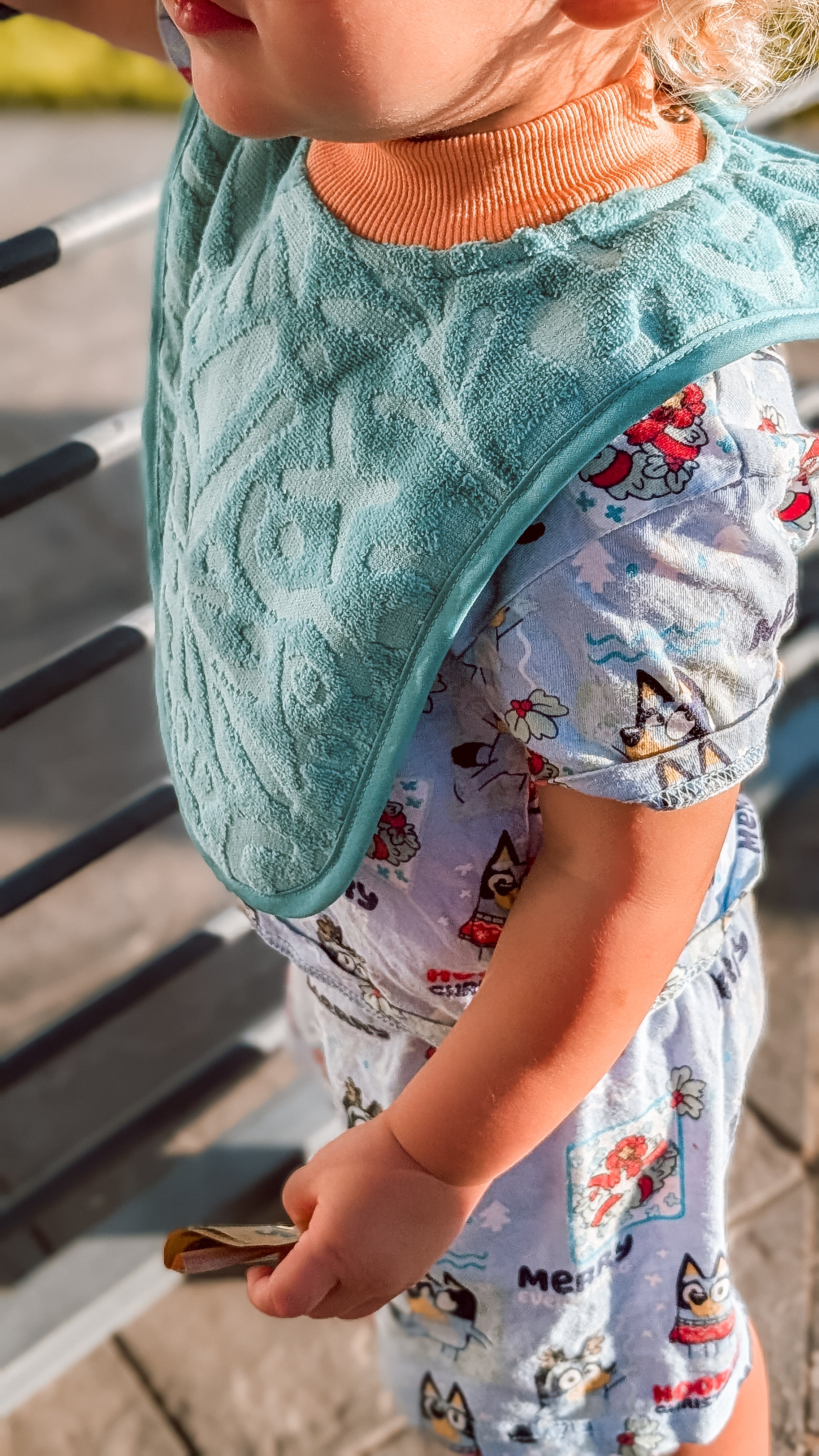 Dribble/Travel Towel Bib - Seafoam